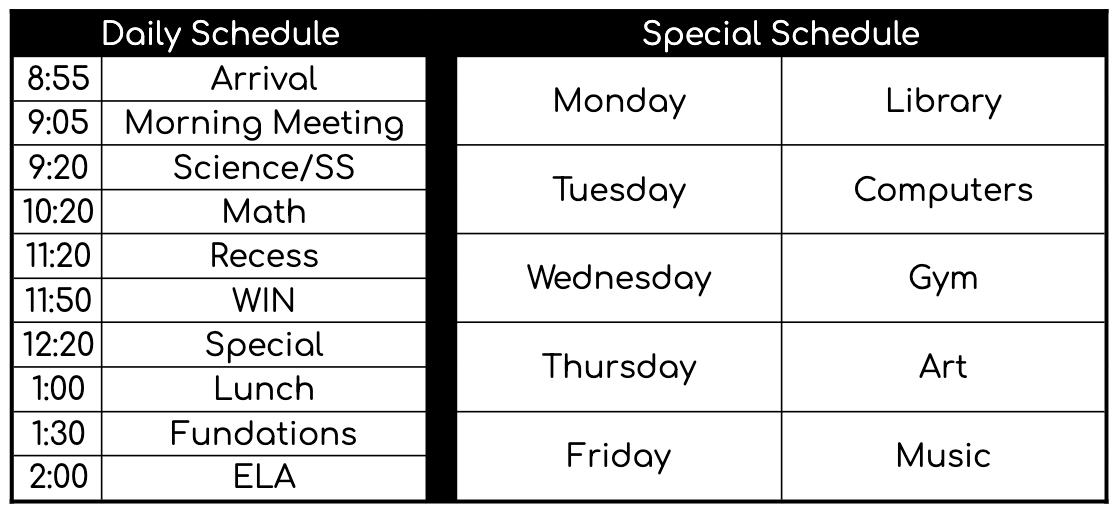 Daily Schedule